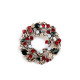 Brooch with rhinestones, wreath, sled - Amber (6 Pieces)