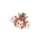Broche con pedrería, abeja - Cobre (1 Pieza) Broche con pedrería, abeja - Cobre (1 Pieza)
