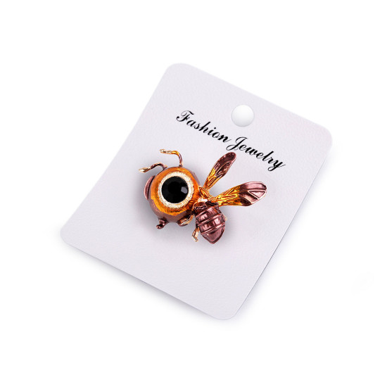 Broche con pedrería, abeja - Cobre (1 Pieza) Broche con pedrería, abeja - Cobre (1 Pieza)