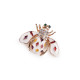 Broche con pedrería, abeja - Cobre (1 Pieza) Broche con pedrería, abeja - Cobre (1 Pieza)