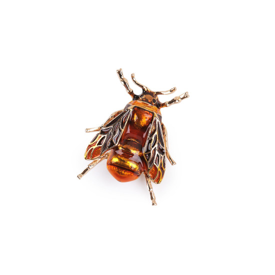 Brooch - wasp, fly - Orange-yellow (2 Pieces)
