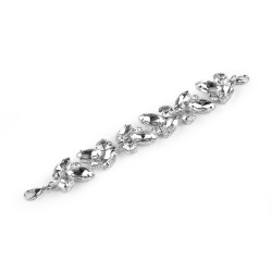 Applique/ornement de luxe en strass avec fermoir mousqueton - Cristal (1 Pièce)