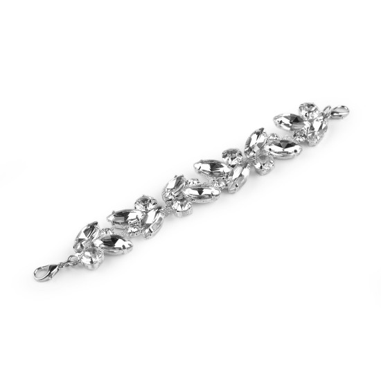 Applique/ornement de luxe en strass avec fermoir mousqueton - Cristal (1 Pièce) Applique/ornement de luxe en strass avec fermoir mousqueton - Cristal (1 Pièce)