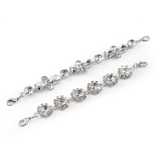 Applique/ornement de luxe en strass avec fermoir mousqueton - Cristal (1 Pièce) Applique/ornement de luxe en strass avec fermoir mousqueton - Cristal (1 Pièce)