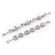 Applique/ornement de luxe en strass avec fermoir mousqueton - Cristal (1 Pièce) Applique/ornement de luxe en strass avec fermoir mousqueton - Cristal (1 Pièce)