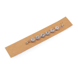 Applique/ornement de luxe en strass avec fermoir mousqueton - Cristal (1 Pièce)