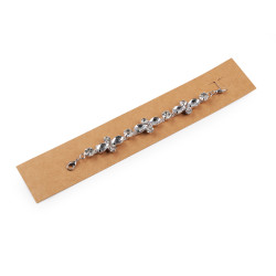 Applique/ornement de luxe en strass avec fermoir mousqueton - Cristal (1 Pièce)