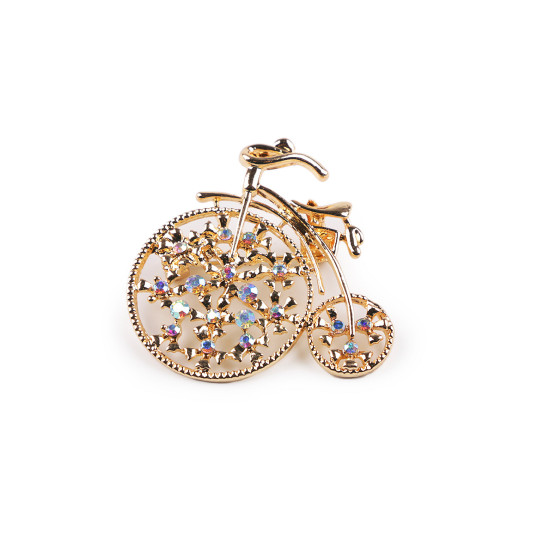 Bross kerékpár csiszoltkövekkel / kitűző bicikli - Crystal ab (1 Darab) Bross kerékpár csiszoltkövekkel / kitűző bicikli - Crystal ab (1 Darab)