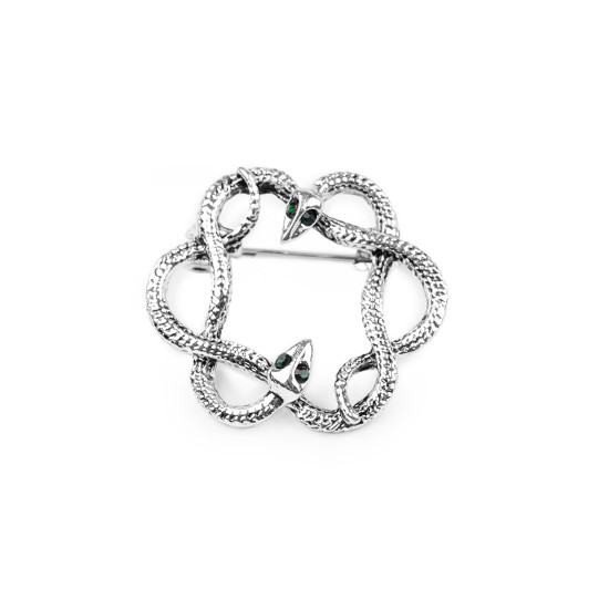 Brooch snake - Platinum (4 Pieces) Brooch snake - Platinum (4 Pieces)