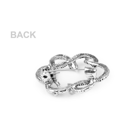 Brooch snake - Platinum (4 Pieces) Brooch snake - Platinum (4 Pieces)