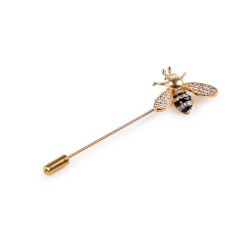 Alfiler/broche decorativo con pedrería, abeja - Cristal (1 Pieza)