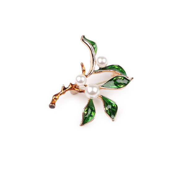 Broche con perla de imitación - Blanco (1 Pieza) Broche con perla de imitación - Blanco (1 Pieza)