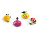 Brooch / badge, mini - Pink (3 Pieces)