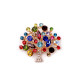Brosche mit geschliffenen steinchen lebensbaum - Multicolor (4 Stücke) Brosche mit geschliffenen steinchen lebensbaum - Multicolor (4 Stücke)