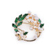 Broche con cuentas de perlas - Verde oscuro (4 Piezas) Broche con cuentas de perlas - Verde oscuro (4 Piezas)