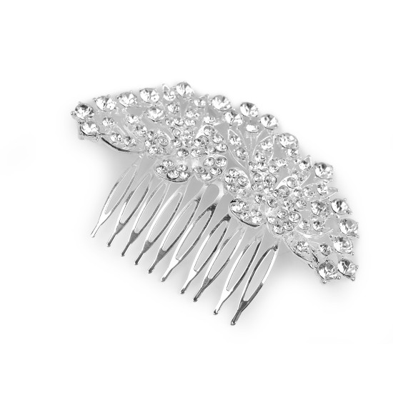 Grzebyk do włosów z szlifowanymi kamyczkami - Crystal (4 Sztuki) Grzebyk do włosów z szlifowanymi kamyczkami - Crystal (4 Sztuki)