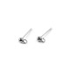 Stainless steel ball stud earring loop ring & post ø3 mm - Platinum (100 Pieces) Stainless steel ball stud earring loop ring & post ø3 mm - Platinum (100 Pieces)