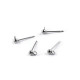 Stainless steel ball stud earring loop ring & post ø3 mm - Platinum (100 Pieces) Stainless steel ball stud earring loop ring & post ø3 mm - Platinum (100 Pieces)