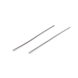 Stainless steel flat head pin / t-pin 40 mm - Platinum (200 Pieces)