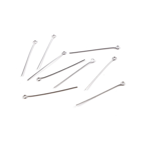 Alfileres de acero inoxidable 40 mm - Platino (50 Piezas) Alfileres de acero inoxidable 40 mm - Platino (50 Piezas)
