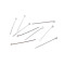 Stainless steel eye pins 40 mm - Platinum (200 Pieces)