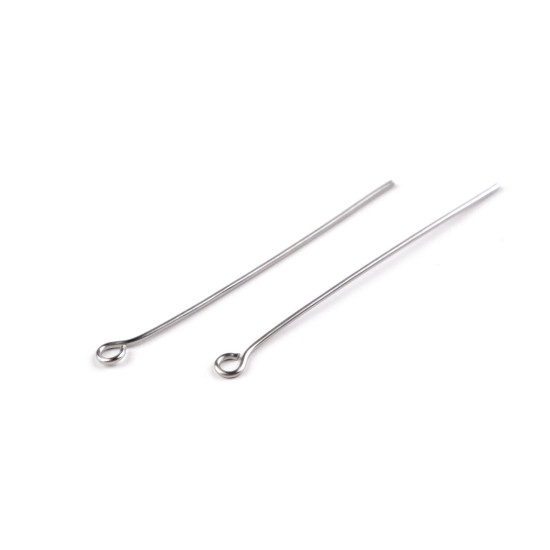 Alfileres de acero inoxidable 40 mm - Platino (50 Piezas) Alfileres de acero inoxidable 40 mm - Platino (50 Piezas)