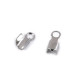 Stainless steel flat cord end 2 mm for leather - Platinum (20 Pieces) Stainless steel flat cord end 2 mm for leather - Platinum (20 Pieces)