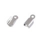 Stainless steel flat cord end 4 mm for leather - Platinum (20 Pieces) Stainless steel flat cord end 4 mm for leather - Platinum (20 Pieces)