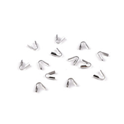 Stainless steel snap bail hook pinch clip necklace clasps ø2 mm - Platinum (100 Pieces)