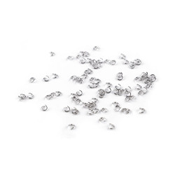 Anneau de connexion fendu en acier inoxydable, ø 3 mm - Platine (3 Grammes)