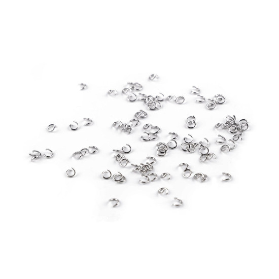 Anillo partido de conexión de acero inoxidable ø3 mm - Platino (30 Gramos) Anillo partido de conexión de acero inoxidable ø3 mm - Platino (30 Gramos)