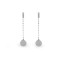 Dangle stainless steel earrings - Silver (1 Pair)