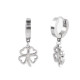 Boucles d'oreilles en acier inoxydable - cœur, trèfle à quatre feuilles, montagne - Argent (1 Paire) Boucles d'oreilles en acier inoxydable - cœur, trèfle à quatre feuilles, montagne - Argent (1 Paire)