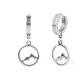 Boucles d'oreilles en acier inoxydable - cœur, trèfle à quatre feuilles, montagne - Argent (1 Paire) Boucles d'oreilles en acier inoxydable - cœur, trèfle à quatre feuilles, montagne - Argent (1 Paire)