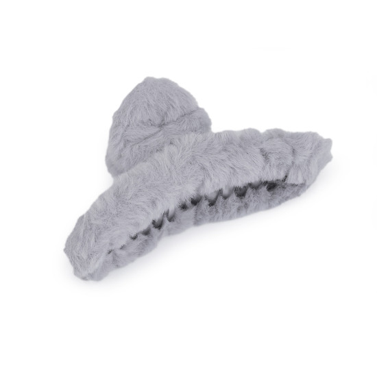 Fur hair claw clip - Ecru (1 Piece) Fur hair claw clip - Ecru (1 Piece)