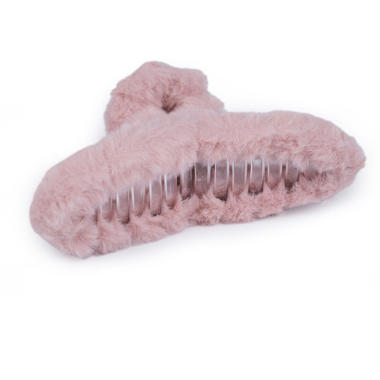 Fur hair claw clip - Ecru (1 Piece) Fur hair claw clip - Ecru (1 Piece)