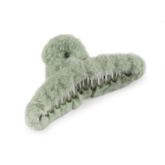 Fur hair claw clip - Ecru (1 Piece) Fur hair claw clip - Ecru (1 Piece)