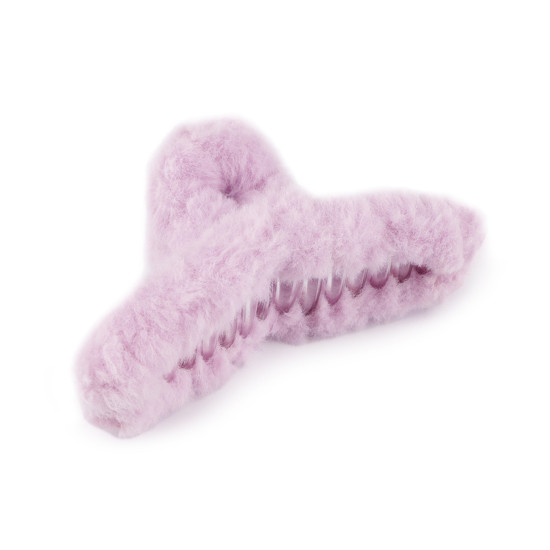 Fur hair claw clip - Ecru (1 Piece) Fur hair claw clip - Ecru (1 Piece)