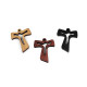 Wooden cross pendant 30x38 mm - Mix variations (120 Pieces)
