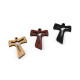 Wooden cross pendant 30x38 mm - Mix variations (120 Pieces)