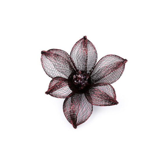 Broszka metalowa z szlifowanymi kamyczkami ø7,5 cm - Srebrny (4 Sztuki) Broszka metalowa z szlifowanymi kamyczkami ø7,5 cm - Srebrny (4 Sztuki)