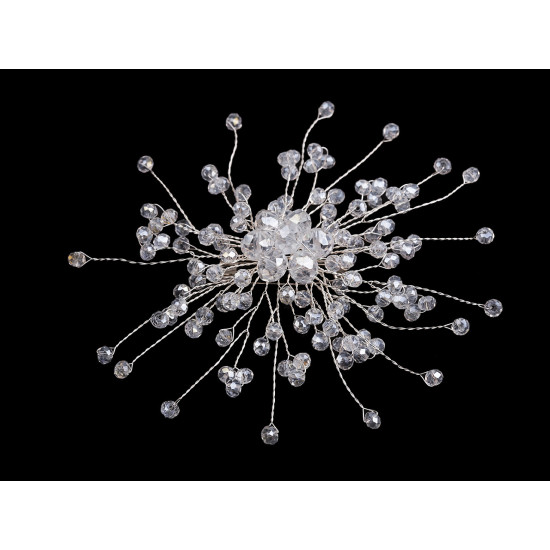 Brosche mit geschliffenen glasperlen, handgefertigt - Dunkelrot (1 Stück) Brosche mit geschliffenen glasperlen, handgefertigt - Dunkelrot (1 Stück)