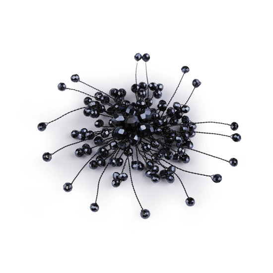 Brosche mit geschliffenen glasperlen, handgefertigt - Dunkelrot (1 Stück) Brosche mit geschliffenen glasperlen, handgefertigt - Dunkelrot (1 Stück)