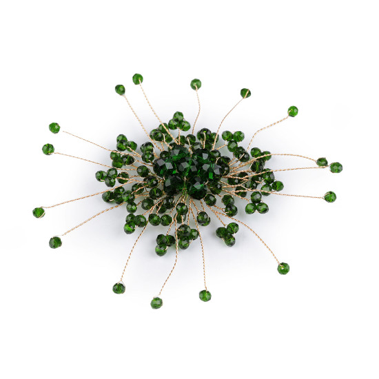 Brosche mit geschliffenen glasperlen, handgefertigt - Dunkelrot (1 Stück) Brosche mit geschliffenen glasperlen, handgefertigt - Dunkelrot (1 Stück)