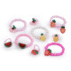 Girls bracelet and ring - Pink middle (1 Set) Girls bracelet and ring - Pink middle (1 Set)