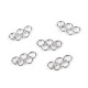 Fém dísz olimpiai karikák 12x24 mm - Platina (5 Darabok)