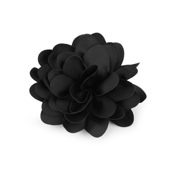 Broszka / ozdoba do włosów satynowy kwiatek ø10 cm - Szary (1 Sztuka) Broszka / ozdoba do włosów satynowy kwiatek ø10 cm - Szary (1 Sztuka)