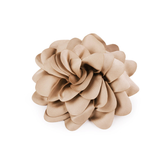 Broszka / ozdoba do włosów satynowy kwiatek ø10 cm - Szary (1 Sztuka) Broszka / ozdoba do włosów satynowy kwiatek ø10 cm - Szary (1 Sztuka)