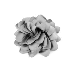 Broszka / ozdoba do włosów satynowy kwiatek ø10 cm - Szary (1 Sztuka)