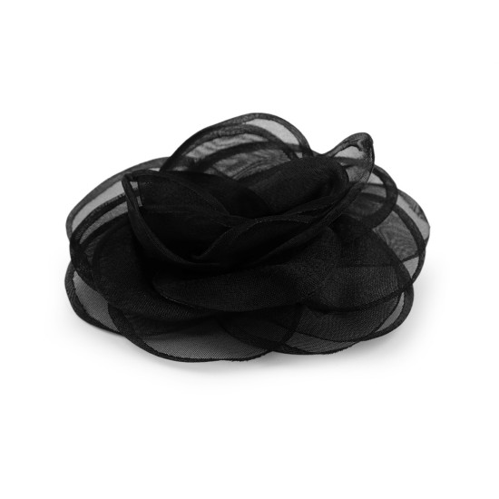Broszka / ozdoba do włosów organzowy kwiatek ø10,5 cm - Czerwony (1 Sztuka) Broszka / ozdoba do włosów organzowy kwiatek ø10,5 cm - Czerwony (1 Sztuka)
